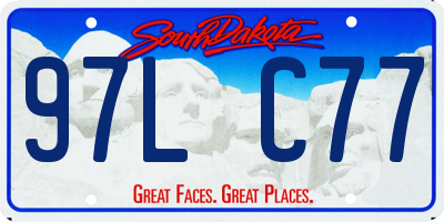 SD license plate 97LC77