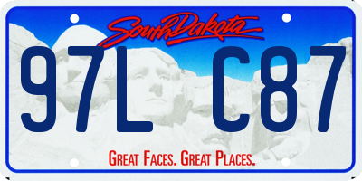 SD license plate 97LC87