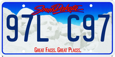 SD license plate 97LC97