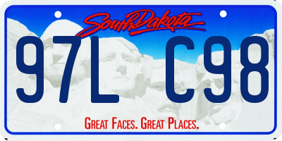 SD license plate 97LC98