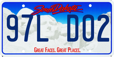 SD license plate 97LD02