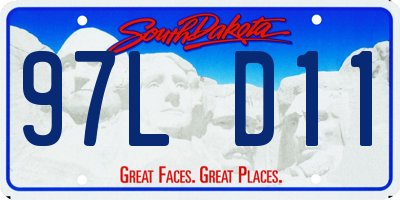 SD license plate 97LD11