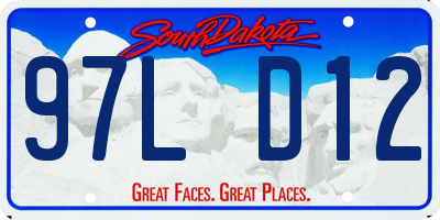 SD license plate 97LD12