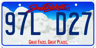 SD license plate 97LD27