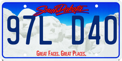 SD license plate 97LD40
