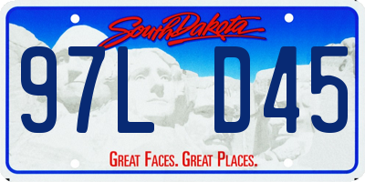 SD license plate 97LD45