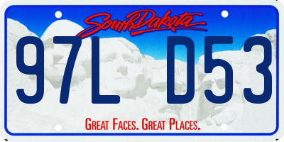 SD license plate 97LD53