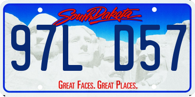 SD license plate 97LD57