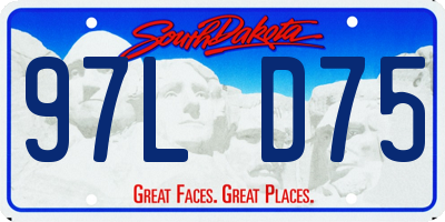 SD license plate 97LD75