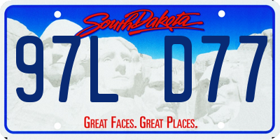 SD license plate 97LD77