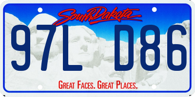 SD license plate 97LD86