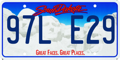 SD license plate 97LE29