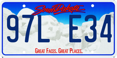 SD license plate 97LE34