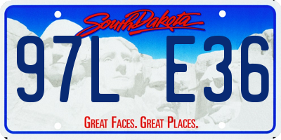 SD license plate 97LE36