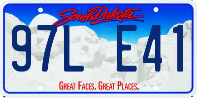 SD license plate 97LE41