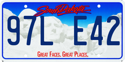 SD license plate 97LE42