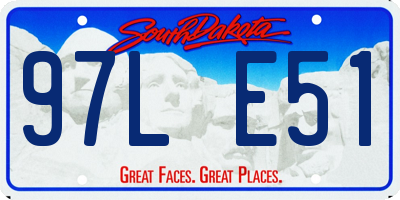 SD license plate 97LE51