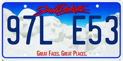 SD license plate 97LE53