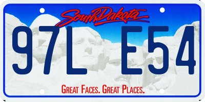 SD license plate 97LE54