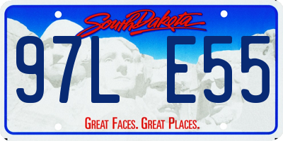 SD license plate 97LE55