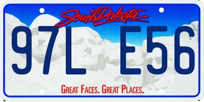 SD license plate 97LE56