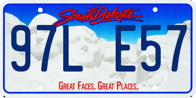 SD license plate 97LE57