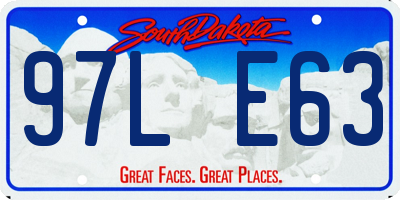 SD license plate 97LE63