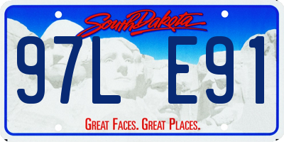 SD license plate 97LE91