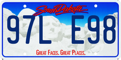 SD license plate 97LE98