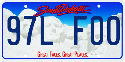 SD license plate 97LF00