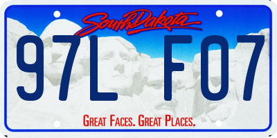 SD license plate 97LF07