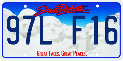 SD license plate 97LF16