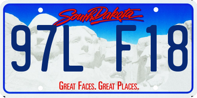 SD license plate 97LF18