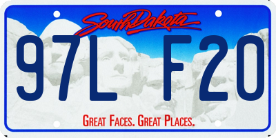 SD license plate 97LF20