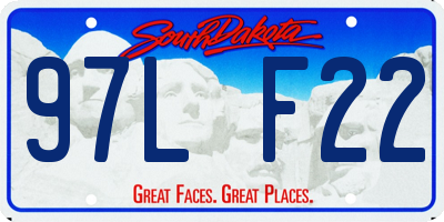 SD license plate 97LF22