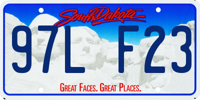 SD license plate 97LF23