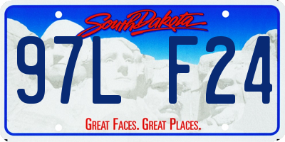 SD license plate 97LF24