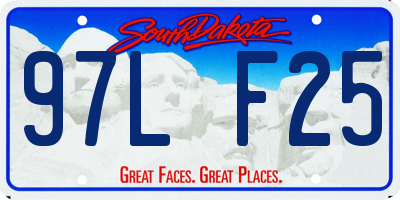 SD license plate 97LF25