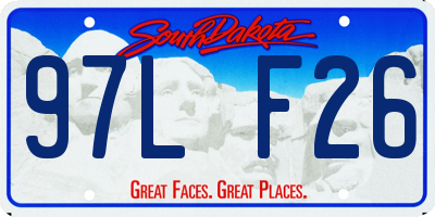 SD license plate 97LF26