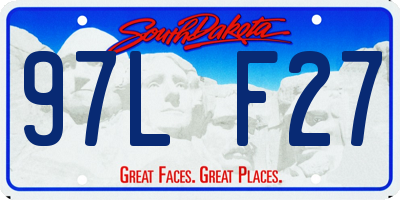 SD license plate 97LF27