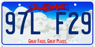 SD license plate 97LF29