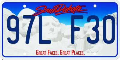 SD license plate 97LF30