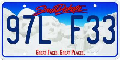 SD license plate 97LF33