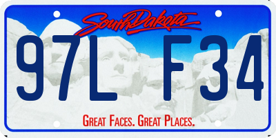 SD license plate 97LF34