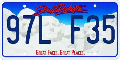 SD license plate 97LF35