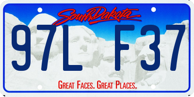 SD license plate 97LF37