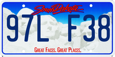 SD license plate 97LF38