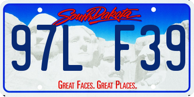 SD license plate 97LF39