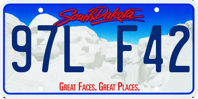 SD license plate 97LF42