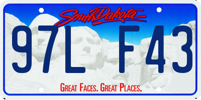 SD license plate 97LF43